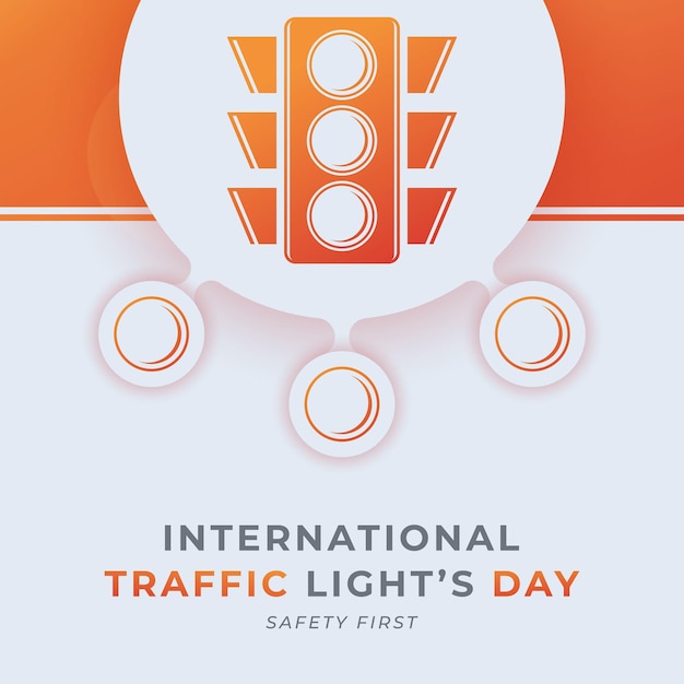 Happy international traffic light's day vector design illustration für hintergrund-poster-banner