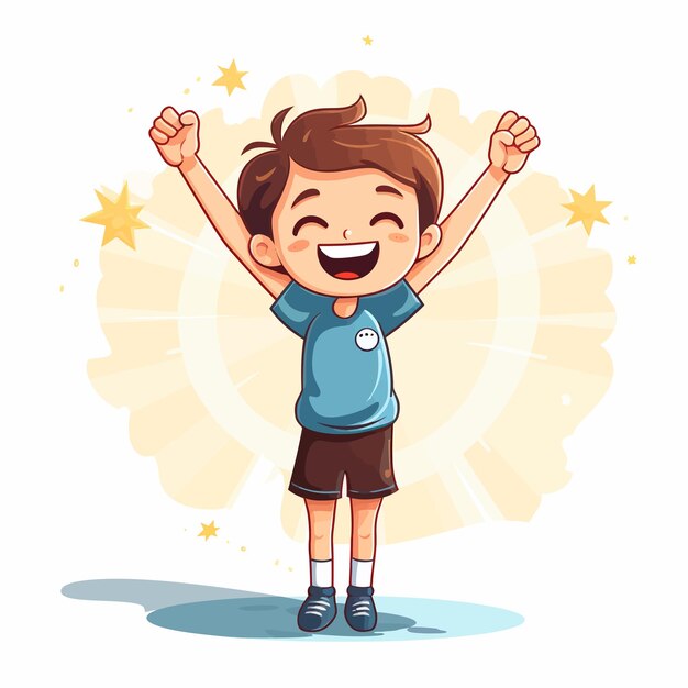 Happy_kid_exercises_vector_illustration