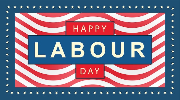 Vektor happy labor day-banner 2