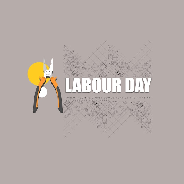 Happy labor day banner design-vorlage vektor-illustration