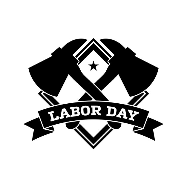 Vektor happy labor day banner isoliert auf weißem hintergrund