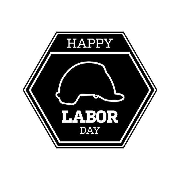 Vektor happy labor day banner isoliert auf weißem hintergrund