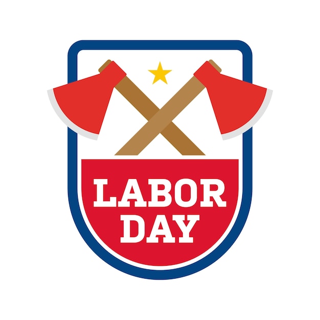 Vektor happy labor day banner isoliert auf weißem hintergrund