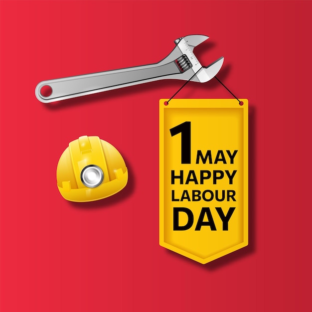 Vektor happy labor day banner vorlage für das design vektor-illustration