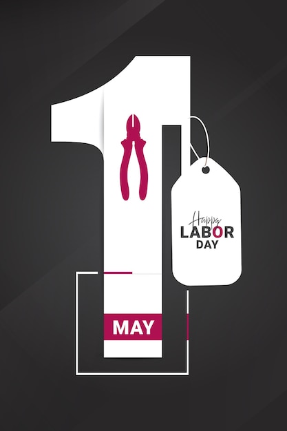 Vektor happy labor day design-vorlage