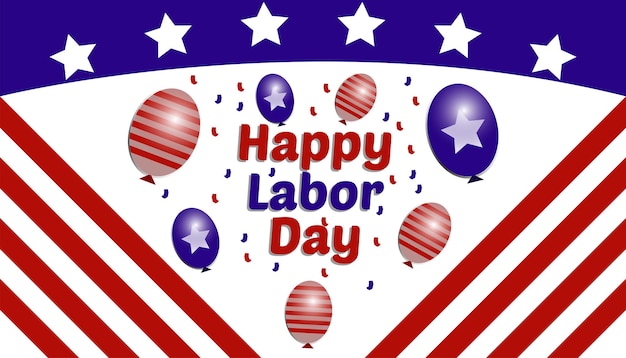 Happy labor day feiertagsbannerlabor day grußkartendesign