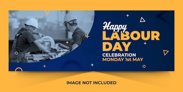 Happy Labor Day Header-Designvorlage für Social Media