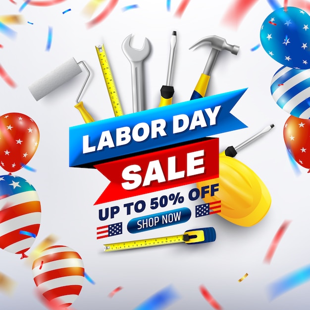 Happy labor day verkaufsbanner