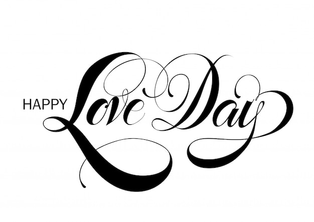 Happy love tag schriftzug