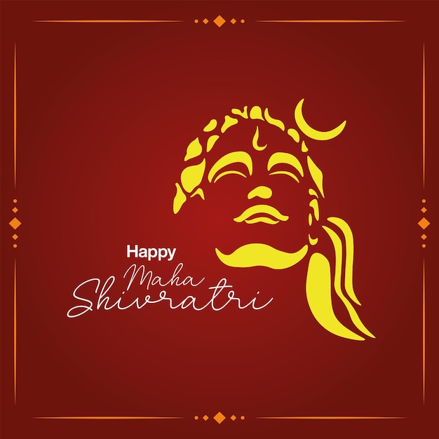 Happy Maha Shivratri Lord Shankar Vektor-Banner-Design-Vorlage