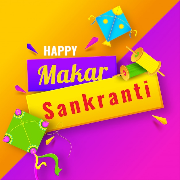 Happy Makar Sankranti Festival Feier Vorlage