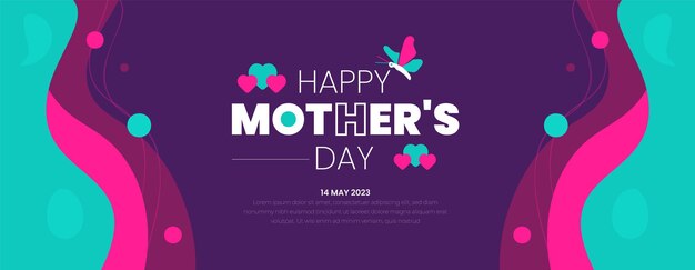 Vektor happy mother's day hintergrund oder banner mit typografie-design vektor-illustration