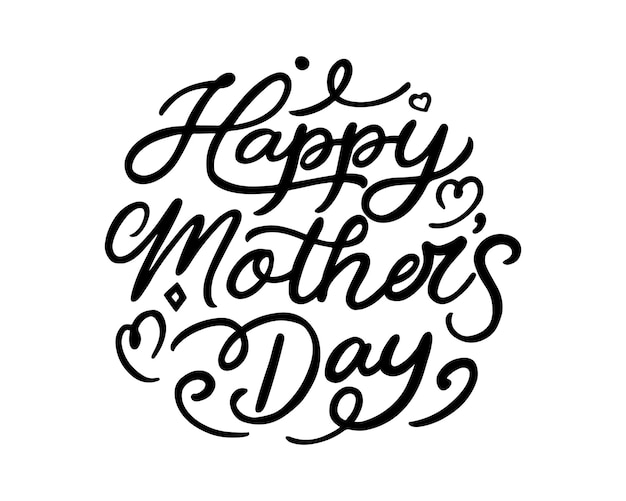 Happy mothers day vektor-schriftzug kalligrafie zum muttertag liebe mutter beste mutter aller zeiten schriftzug vektor