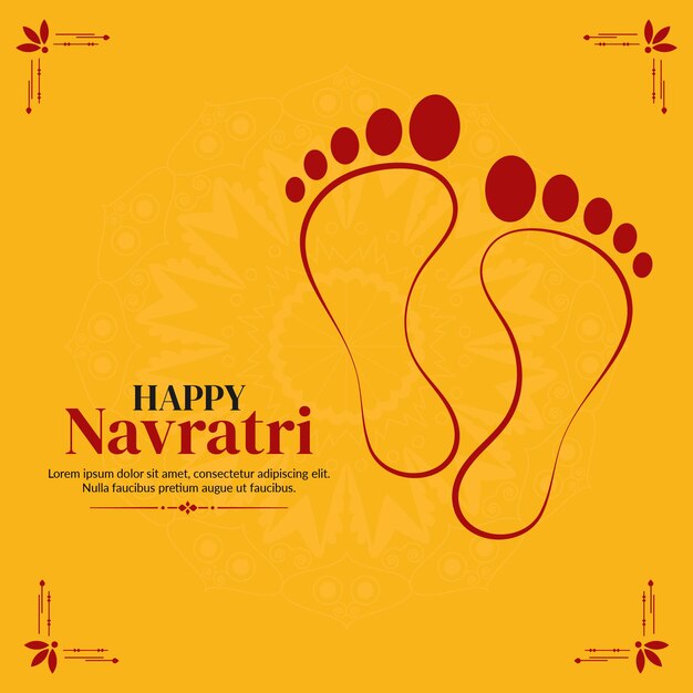Happy navratri indian festival banner designvorlage