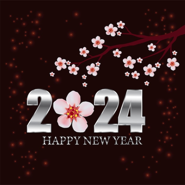 Happy New Year 2024 ist die freudige Feier des Beginns des Jahres 2024.