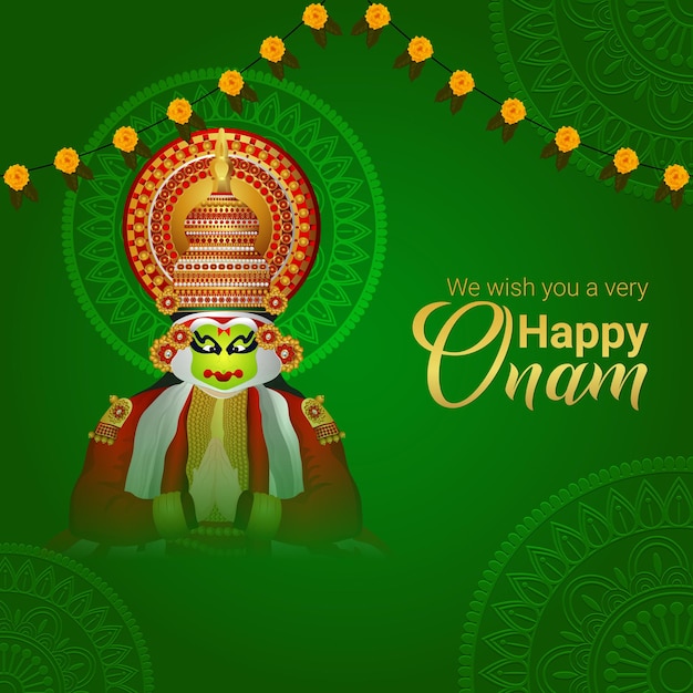 Happy Onam Festival Feier Hintergrund