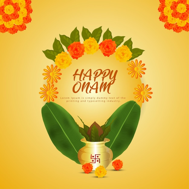 Happy onam south indian festival hintergrund