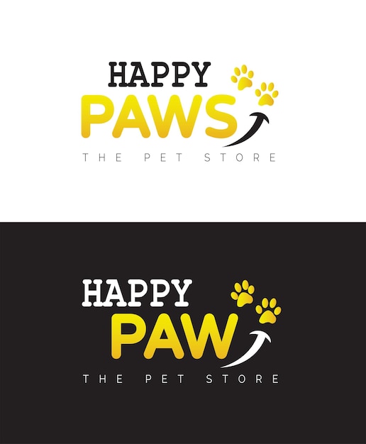 Happy Paw Zoohandlung-Logo-Design