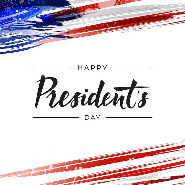 Happy president's day vektor handschriftliche inschrift