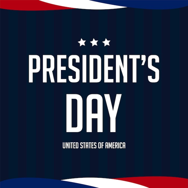 Happy presidents day banner hintergrund vektor vorlage