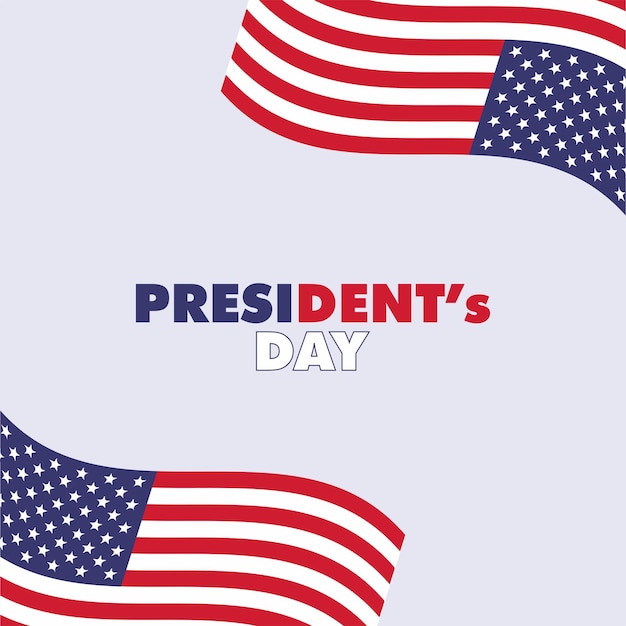 Happy presidents day designvektor