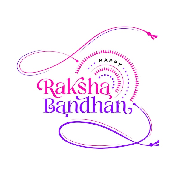 Happy raksha bandhan typografie design vorlage vektor-illustration