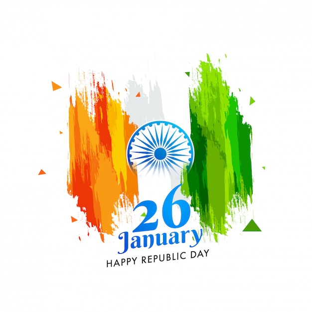 Vektor happy republic day hintergrund.