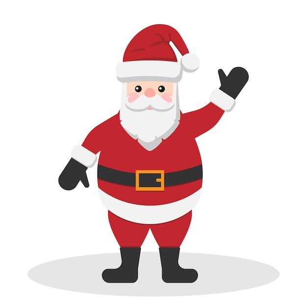 Happy santa claus-symbol isoliert auf weißem hintergrund vektor-illustration