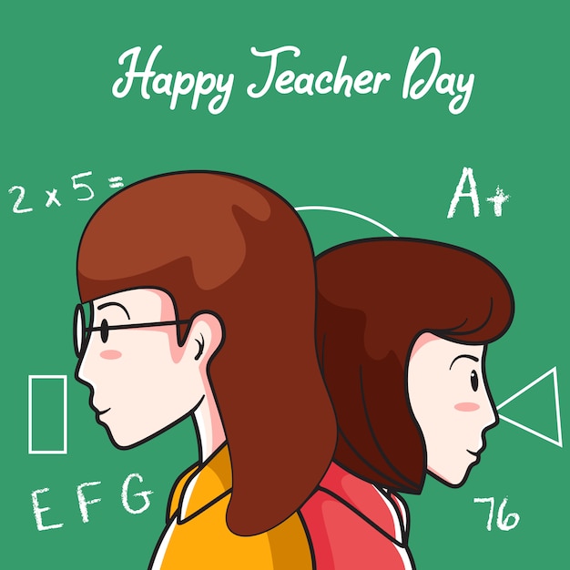 Happy teacher day hintergrund