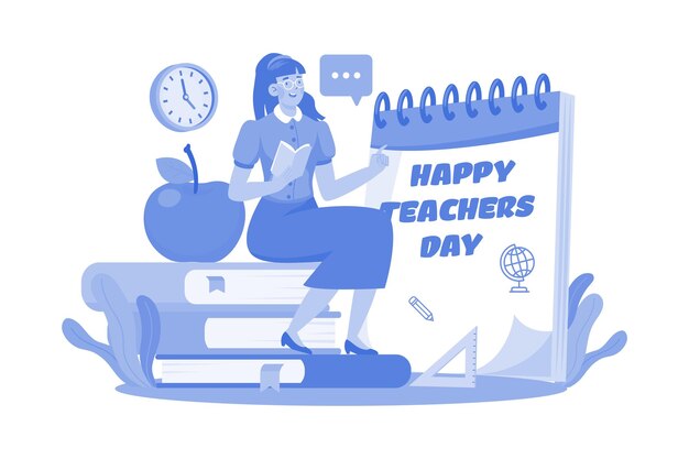 Happy teacher day-konzept