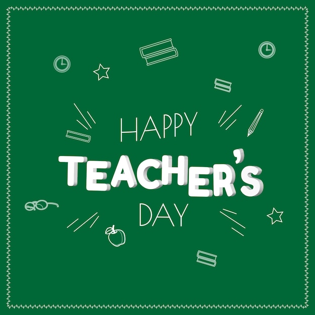 Happy teacher's day banner design