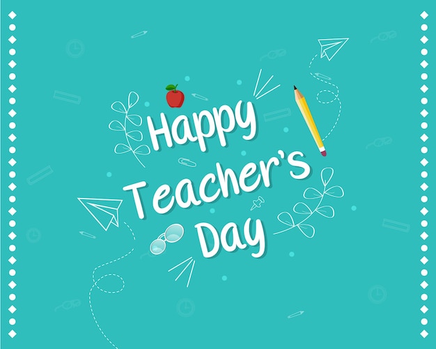 Happy teacher's day banner design