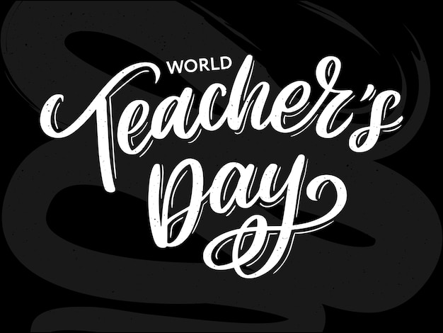 Happy teacher's day inschrift.