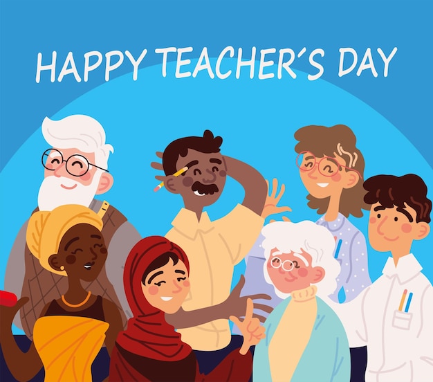 Happy teachers day charakterkarte