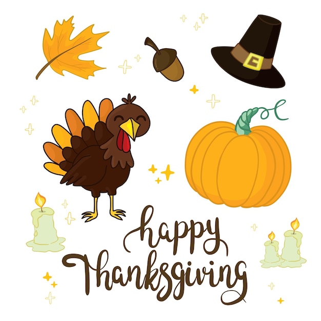 Happy thanksgiving-grußkarte oder hintergrund-vektor-illustration