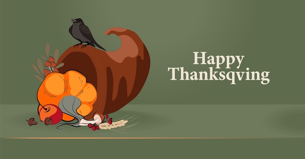 Happy Thanksgiving Holiday Design-Vorlage für Websites, Poster, Banner. Frohes Erntedankfest mit