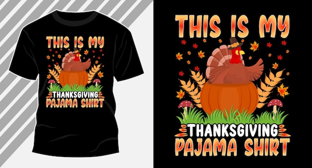 Happy Thanksgiving-Typografie-T-Shirt-Design Premium-Vektor