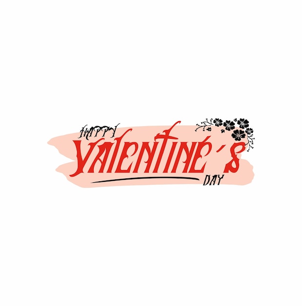 Vektor happy valentine's day logo neues design