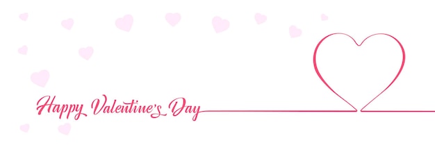 Happy Valentines Day-Grußkarten-Cover. Modernes Line-Arts-Design.