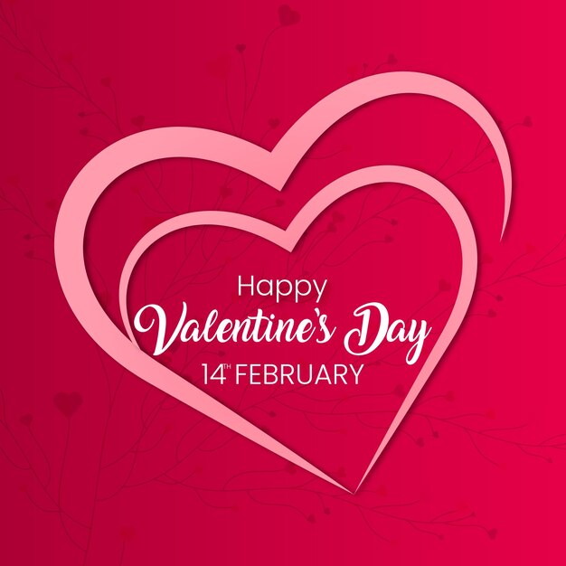 Happy valentines day illustration postdesign