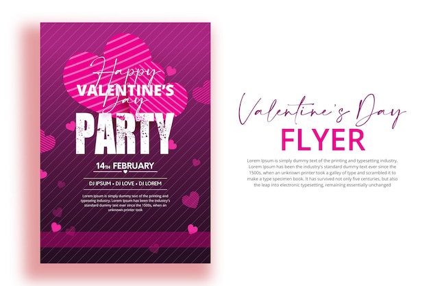 Happy valentines day kreatives flyer-design