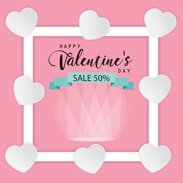 Happy valentines day textfeld design vector illustration valentines background