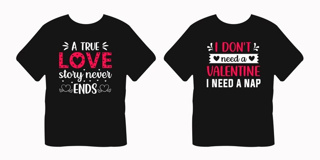 Happy valentines day typografie schriftzug zitiert bundle set t-shirt