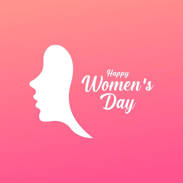 Happy women's day banner pink vector illustration