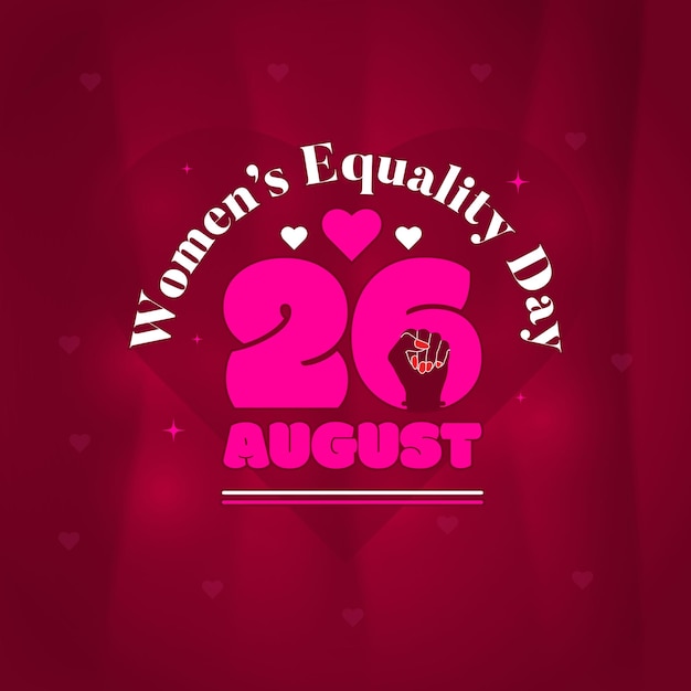 Vektor happy women's equality day social media banner frauenrechter geschichtsmonat vektorillustration