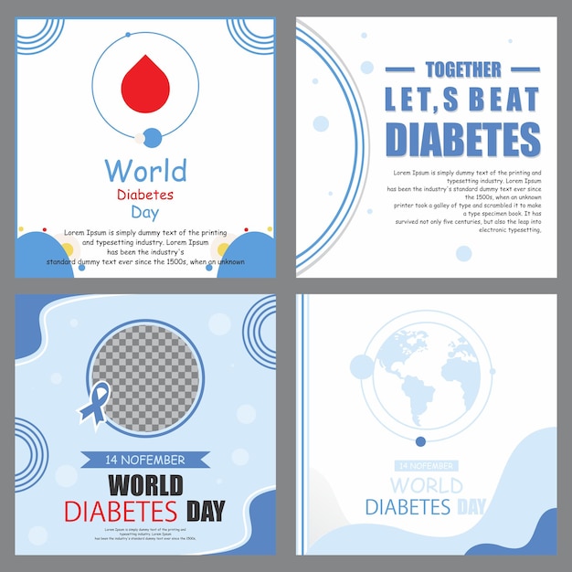 Happy world diabetes day banner-vorlage