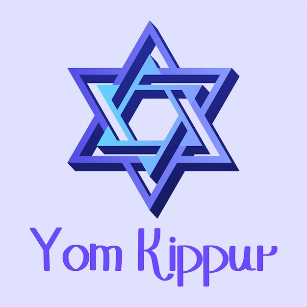 Happy Yom Kippur-Design mit Davidstern