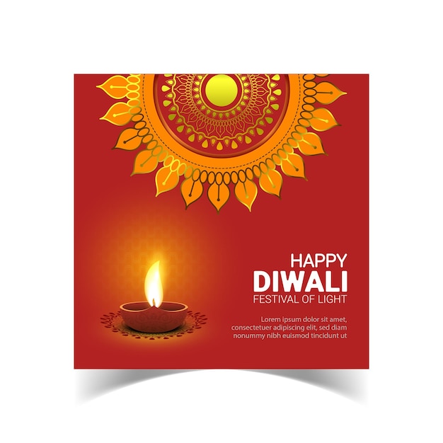 Vektor happydiwalidesign