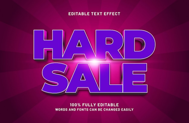 Hard Sale bearbeitbarer Text-Effekt im Verkaufs- und Rabatt-Text-Stil