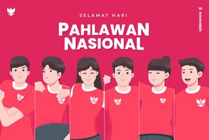 Hari pahlawan nasional bedeutet „fröhlicher indonesischer nationalheldentag“.